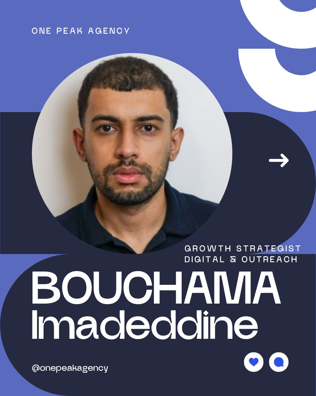 Imadeddine Bouchama, Growth Strategist · Digital & Outreach at One Peak